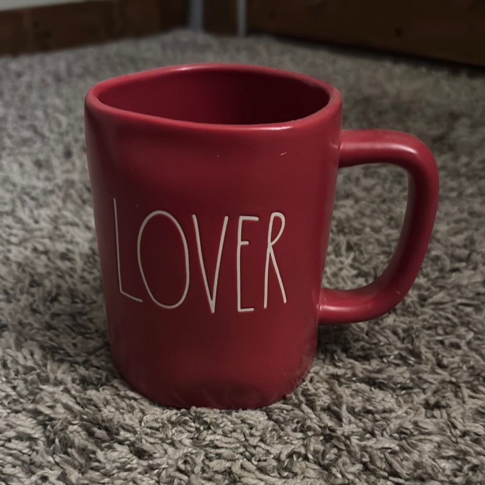 Red Ceramic Mug by Rae Dunn